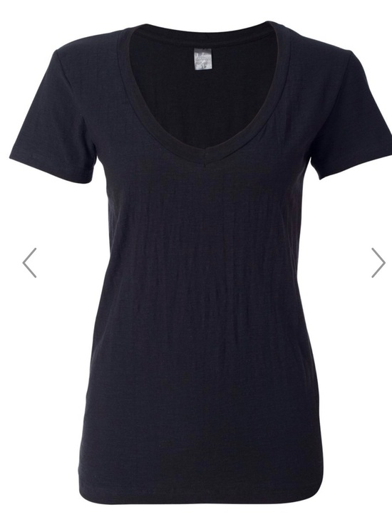 J. America Tops - J. America Women's V-Neck Slub T-Shirt